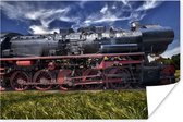 Poster Locomotive à vapeur dans un champ 180x120 cm - Tirage photo sur Poster (décoration murale salon / chambre) XXL / Groot format!