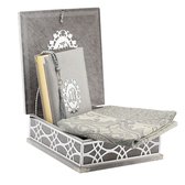 Luxe box met plex, Koran, Gebedskleed en Tasbih Zilver