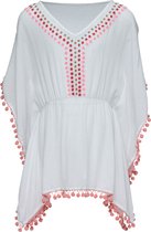 Snapper Rock - Kaftan voor meisjes - White & Dotty - maat 128-134cm