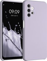 kwmobile telefoonhoesje geschikt voor Samsung Galaxy A32 5G - Hoesje met siliconen coating - Smartphone case in lila wolk