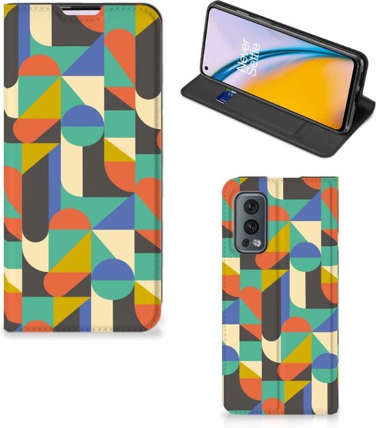 Bookcase OnePlus Nord 2 5G Smart Cover Funky Retro