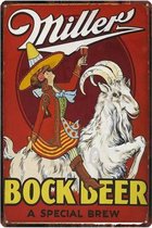 Retro Muur Decoratie uit Metaal Miller Bier 20x30cm DU-8155