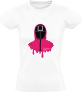 Squid Game Soldier Mask | Dames T-shirt | Wit | Netflix | Serie | Survival Game | Drama