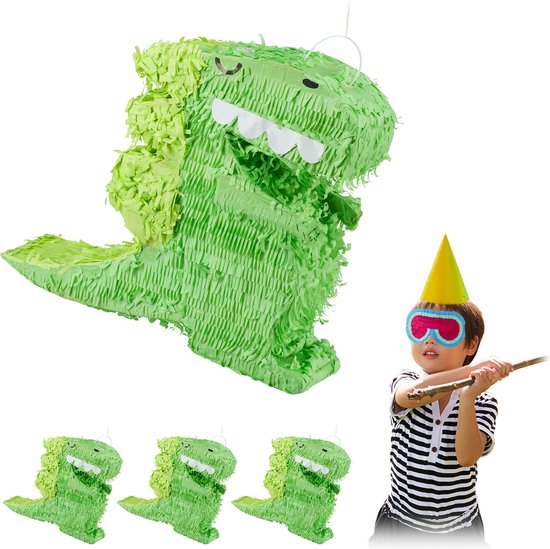 Dinosaurier Piñata Für Kindergeburtstag - Dino Mottoparty Mit Schlagstock