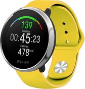 Siliconen Smartwatch bandje - Geschikt voor  Polar Unite sport band - geel - Strap-it Horlogeband / Polsband / Armband