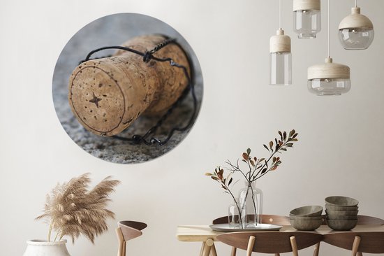 WallCircle - Wall Circle - Wall Circle Inside - Gros Plan d'un Bouchon - 140x140 cm - Décoration murale - Peintures Ronds