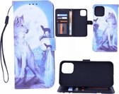 Oppo A73 Bookcase hoesje met print - Wolf