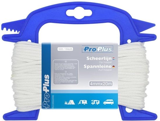 ProPlus Scheerlijn op Haspel - Ø 4 mm x 20 meter - Nylon - Wit van ProPlus — afbeelding 2