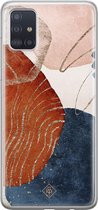 Samsung A71 hoesje siliconen - Abstract terracotta | Samsung Galaxy A71 case | multi | TPU backcover transparant