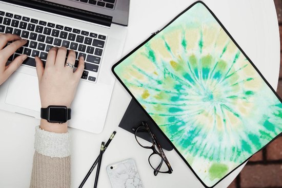 Housse ordinateur 13 pouces - Tie dye - Motif - Spirale - Housse ordinateur