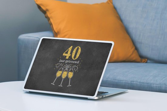 Sticker pour ordinateur portable - 11,6 pouces - Mariage - Citations - 40 ans de mariage - Proverbes