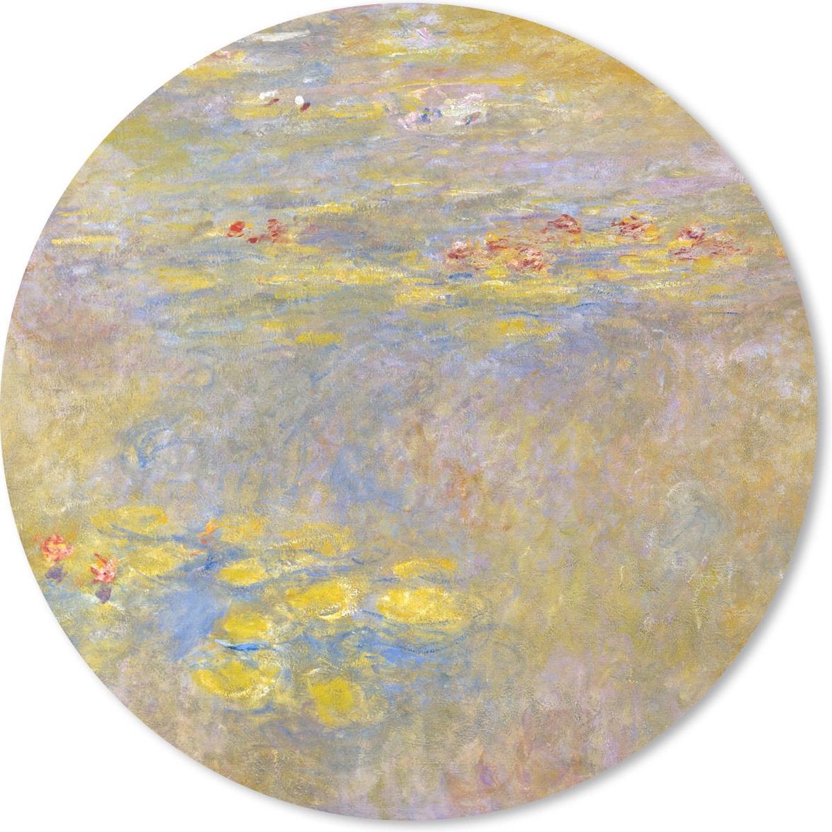 Muismat rond 30x30 cm - Mousepad Waterlelies - Claude Monet - Ronde muismatten