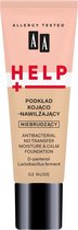 Help Kalmerende en vochtinbrengende niet-vervuilende foundation 02 Nude 30ml