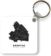 Porte-clés - Drenthe - Carte - Pays- Nederland - Plastique - Plan de la ville