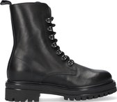 Wysh Monica Veterboots - Laarzen Met Veters - Meisjes - Zwart - Maat 40