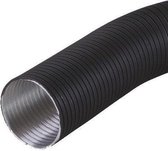 Zwarte aluminium flexibele slang Ø80mm - 1 meter