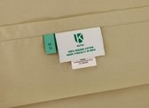 Kepri Hoeslaken - Tweepersoons - Percale Katoen - Warm Sand - Duurzaam - 400TC - 180 x 210 cm