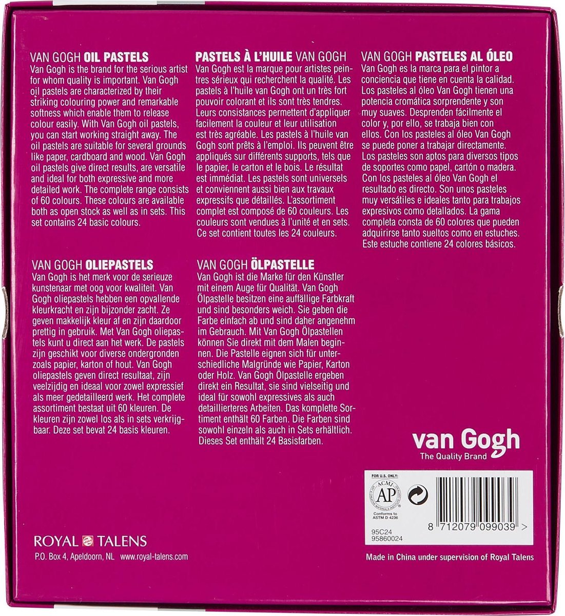 Van Gogh Basisset oliepastels met 24 kleuren — cadeau in Hobby - foto 3