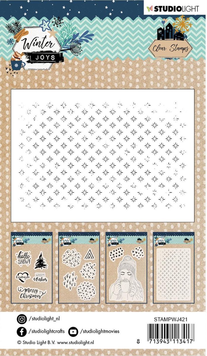 Studio Light -Clear stamp A6 Winter joys nr.421