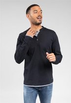 DEELUXE T-shirt met lange mouwen en Tunesische col GLAZING Black