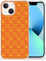 Hoesje ontwerpen iPhone 13 Telefoon Hoesje met doorzichtige rand Batik Orange