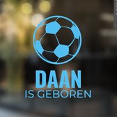 Geboortesticker Jongen | Voetbal | Formaat 50 x 50 cm | Raamsticker Geboorte