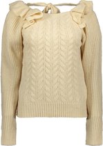 Vila Trui Vishy Detail L/s Knit Top/pb 14065650 Super Light Natural Melange Dames Maat - M