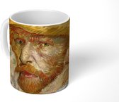 Mok - Koffiemok - Zelfportret met strohoed - Vincent van Gogh - Mokken - 350 ML - Beker - Koffiemokken - Theemok