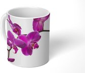 Mok - Orchidee tegen witte achtergrond - 350 ML - Beker