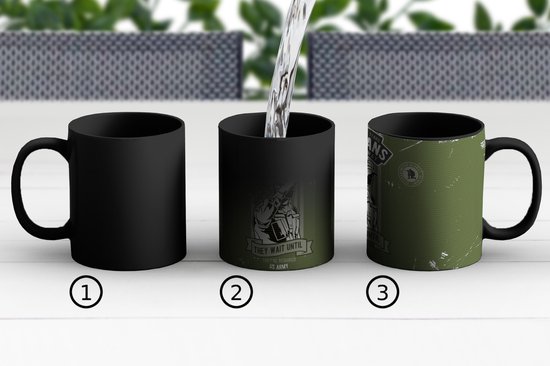 Magic Mug - Photo Warm Mug - Vintage - Army - Amérique - 350 ML - Sinterklaas Gift - Noël Presents - Shoes Presents - Handout Presents
