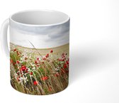 Mok - Wolken - Bloemen - Rood - 350 ML - Beker