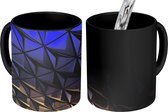 Magische Mok - Foto op Warmte Mok - Dak met paarse geometrie - 350 ML
