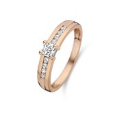 Isabel Bernard La Concorde Estee 14 Karaat Rosé Gouden Ring (Maat: 48) - RoségoudkleurigWitgoudkleurig