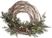 Woondecoratie - krans kunstmatige 62x50x10cm - green - 62x50x10