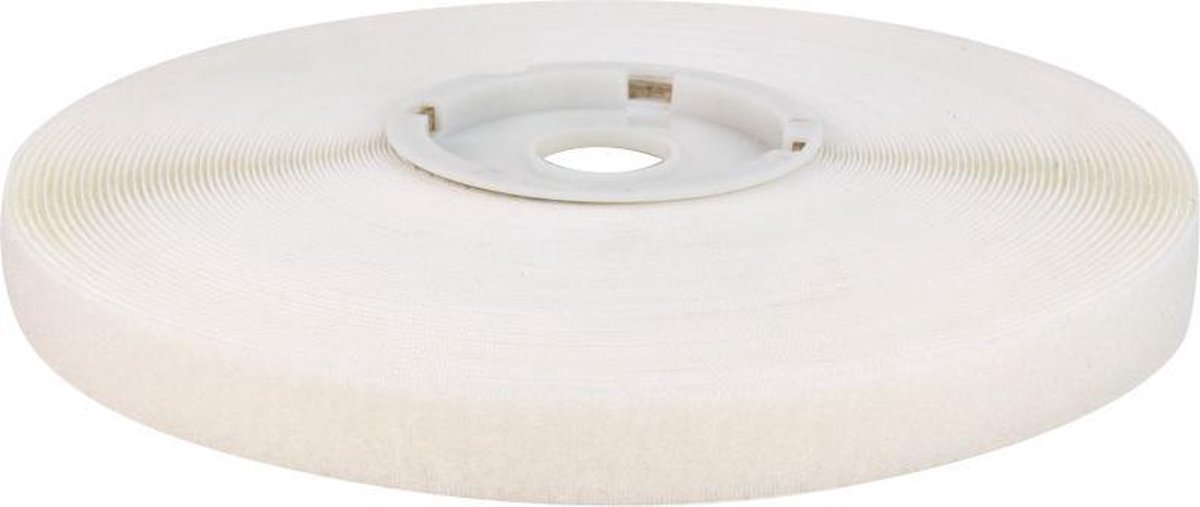 Klittenband - 5 Meter Wit - Afdekzeilwinkel - 20mm Zelfklevend Acryl Lus Zachte Kant 5 meter Wit