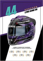 F1 Helm Series - Lewis Hamilton 2021 (Mercedes) - Posterpapier - 29.7 x 42 cm (A3)