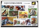 Paardensport – Luxe postzegel pakket (A6 formaat) : collectie van 25 verschillende postzegels van paardensport – kan als ansichtkaart in een A6 envelop - authentiek cadeau - kado -