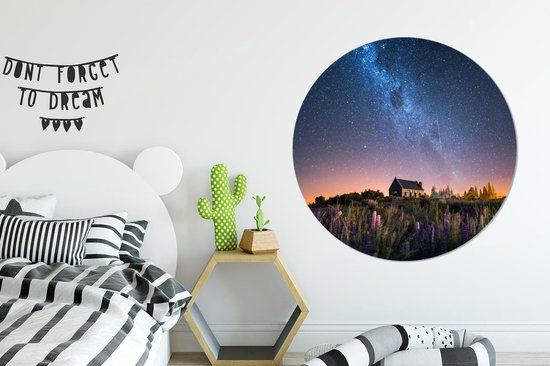 WallCircle - Cercle mural - Cercle mural d'intérieur - Nouvelle-Zélande - Maison - Bloem - 120x120 cm - Décoration murale - Peintures ronds XXL