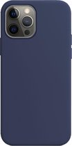 iPhone 13 Pro Hoesje Siliconen Donker Blauw - iPhone 13 Pro Hoesje Donker Blauw Case - iPhone 13 Pro Donker Blauw Silicone Hoesje