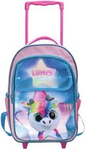 trolley/rugzak met afbeelding 20 liter roze
