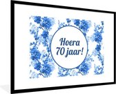 Cadre photo avec affiche - Fête - Décoration - 70 ans - 120x80 cm - Cadre pour affiche