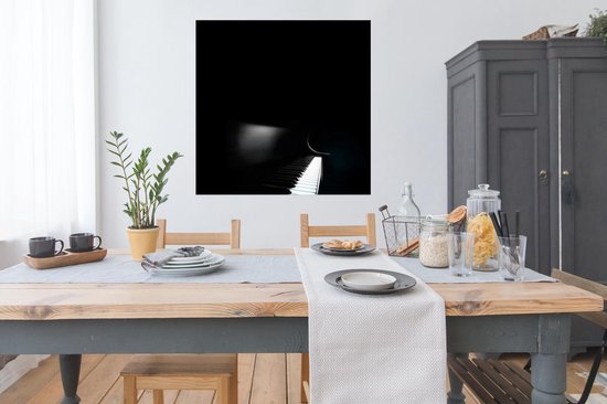 Poster Vue de côté d'un piano 100x100 cm - Tirage photo sur Poster (décoration murale salon / chambre)