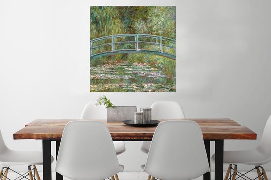 Poster De Japanse brug en waterlelies - Claude Monet - 75x75 cm - PosterMonkey