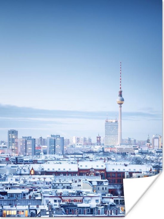 Affiche de paysage urbain d'hiver de Berlin 60x90 cm - Tirage photo sur Poster (décoration murale salon / chambre) / Poster Villes