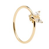 P D Paola Dames Ring Gouden plating;Zilver - Goudkleurig - 16.00 mm / maat 50