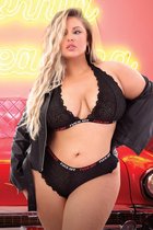 Fuck Off Bralette Met Bijpassende Slip - Curvy