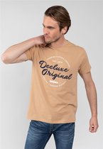 DEELUXE Vintage T-shirt met logo KOBE Beige