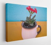 Onlinecanvas - Schilderij - Potplant Art Horizontaal Horizontal - Multicolor - 80 X 60 Cm