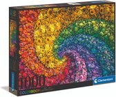 Clementoni - Puzzel 1000 Stukjes Whirl - Colorboom, Puzzel Voor Volwassenen en Kinderen, 14-99 jaar, 39594