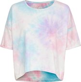 Only T-shirt Onlzoey Life Tie Dye Dnm Ss Tee Qyt 15200877 Dusty Turquoise Dames Maat - L